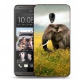 Дизайнерский пластиковый чехол для HTC Desire 700 Слоны