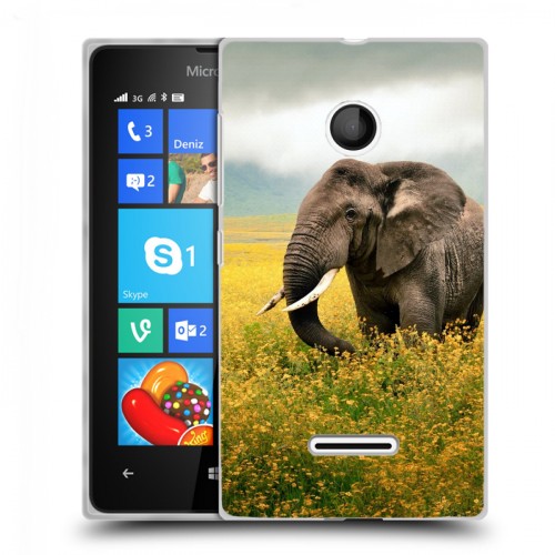 Дизайнерский пластиковый чехол для Microsoft Lumia 435 Слоны