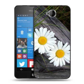 Дизайнерский силиконовый чехол для Microsoft Lumia 650 Ромашки (на заказ)