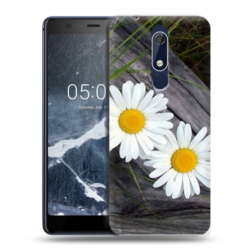 Дизайнерский пластиковый чехол для Nokia 5.1 Ромашки