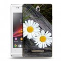 Дизайнерский пластиковый чехол для Sony Xperia E Ромашки