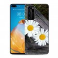 Дизайнерский силиконовый с усиленными углами чехол для Huawei P40 Ромашки