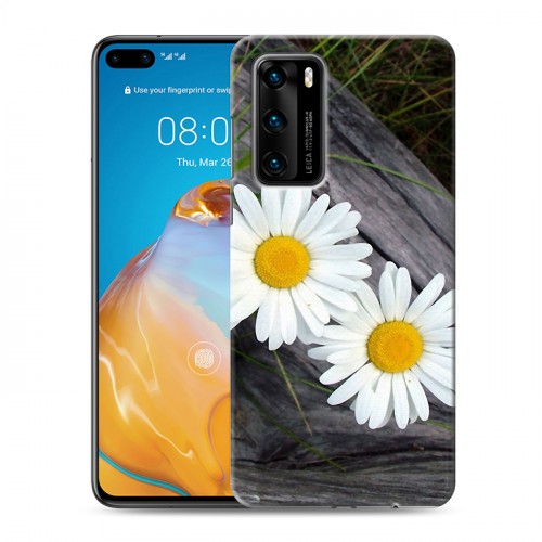 Дизайнерский пластиковый чехол для Huawei P40 Ромашки