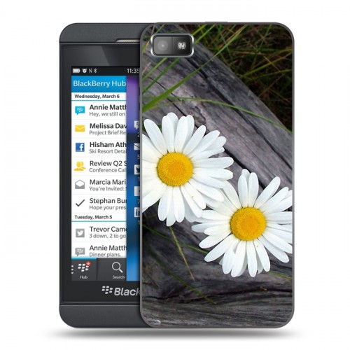 Дизайнерский пластиковый чехол для BlackBerry Z10 Ромашки