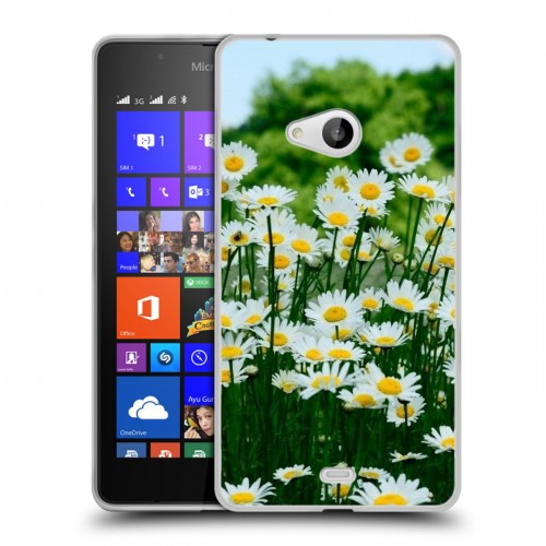 Дизайнерский пластиковый чехол для Microsoft Lumia 540 Ромашки