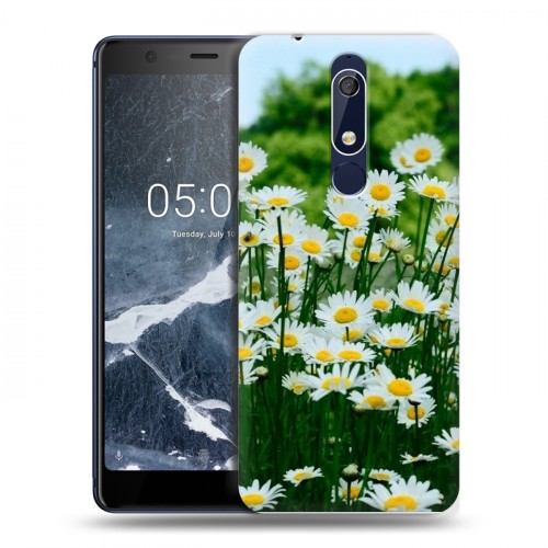 Дизайнерский пластиковый чехол для Nokia 5.1 Ромашки