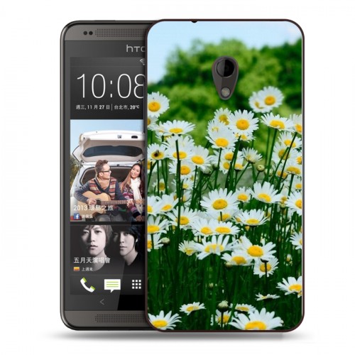 Дизайнерский пластиковый чехол для HTC Desire 700 Ромашки