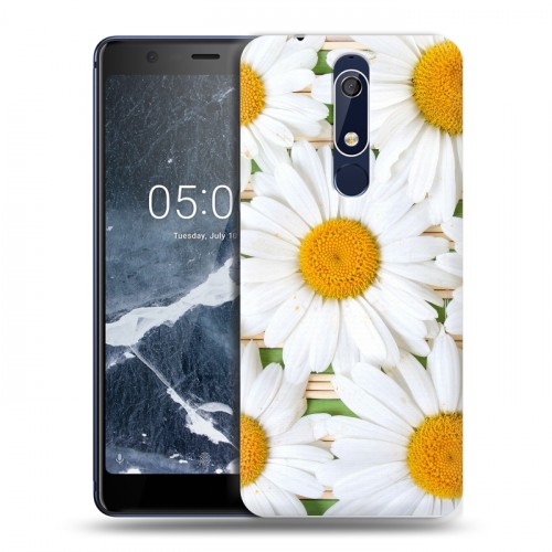 Дизайнерский пластиковый чехол для Nokia 5.1 Ромашки