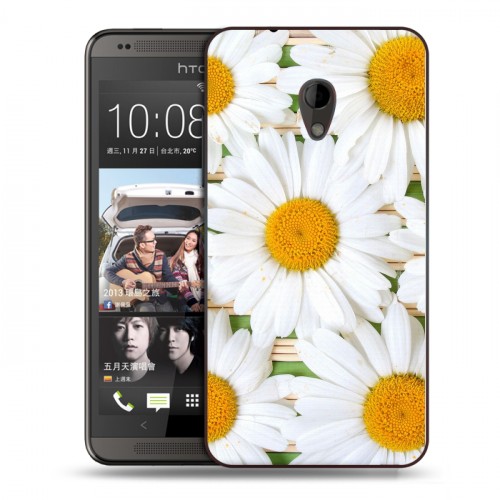 Дизайнерский пластиковый чехол для HTC Desire 700 Ромашки