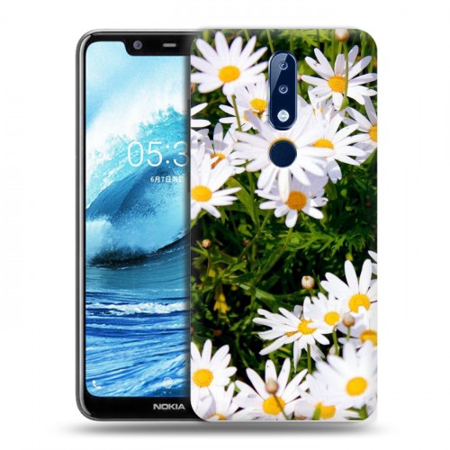 Дизайнерский силиконовый чехол для Nokia 5.1 Plus Ромашки