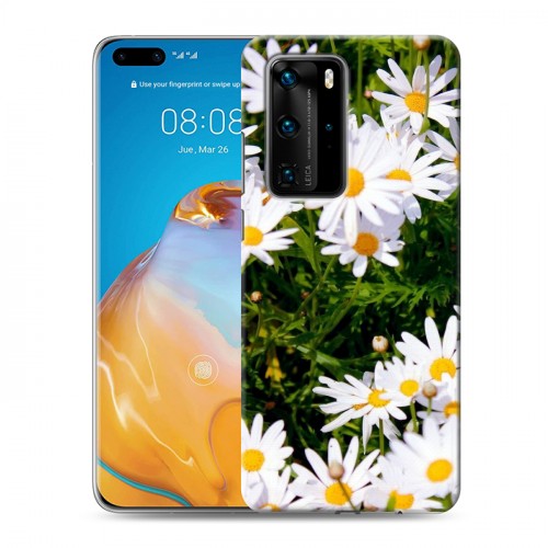 Дизайнерский пластиковый чехол для Huawei P40 Pro Ромашки