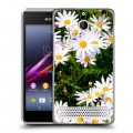 Дизайнерский силиконовый чехол для Sony Xperia E1 Ромашки