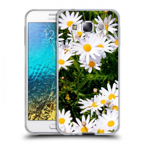 Дизайнерский пластиковый чехол для Samsung Galaxy E5 Ромашки