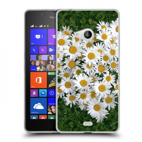 Дизайнерский пластиковый чехол для Microsoft Lumia 540 Ромашки