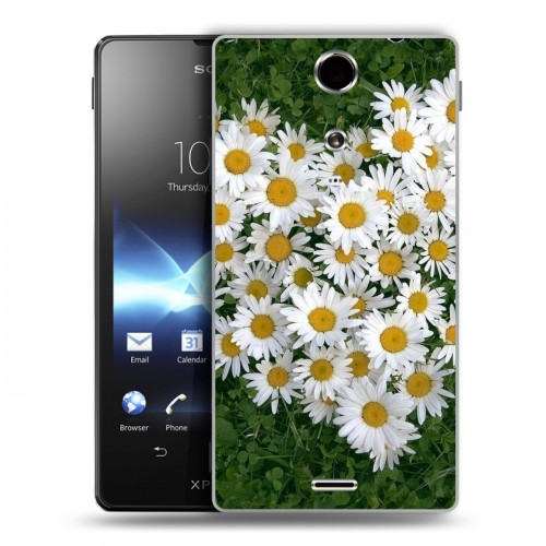 Дизайнерский пластиковый чехол для Sony Xperia TX Ромашки