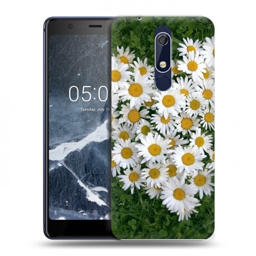 Дизайнерский пластиковый чехол для Nokia 5.1 Ромашки