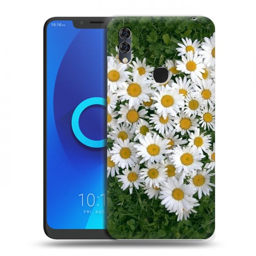 Дизайнерский силиконовый чехол для Alcatel 5V Ромашки