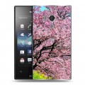 Дизайнерский пластиковый чехол для Sony Xperia acro S Сакура