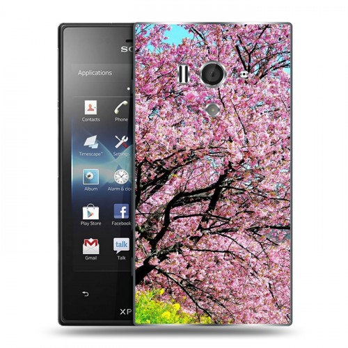 Дизайнерский пластиковый чехол для Sony Xperia acro S Сакура