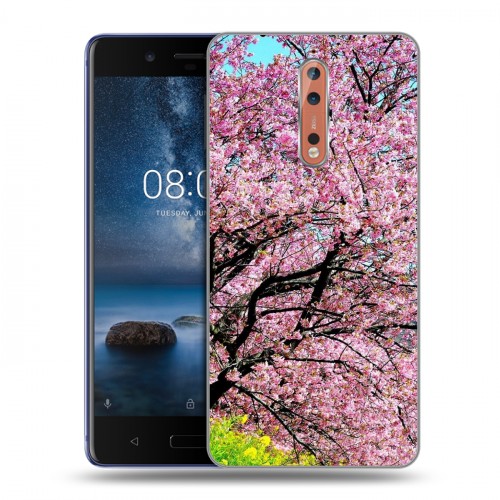 Дизайнерский пластиковый чехол для Nokia 8 Сакура