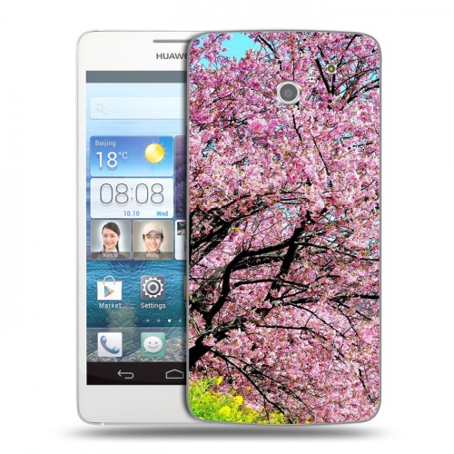 Дизайнерский пластиковый чехол для Huawei Ascend D2 Сакура