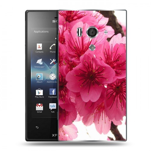 Дизайнерский пластиковый чехол для Sony Xperia acro S Сакура