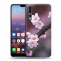 Дизайнерский силиконовый с усиленными углами чехол для Huawei P20 Pro Сакура