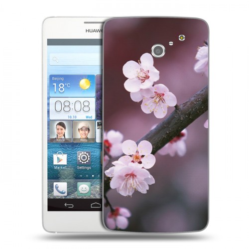 Дизайнерский пластиковый чехол для Huawei Ascend D2 Сакура