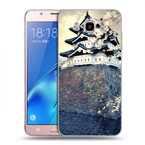 Дизайнерский силиконовый с усиленными углами чехол для Samsung Galaxy J5 (2016) Сакура