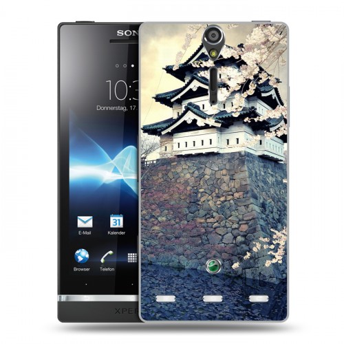 Дизайнерский пластиковый чехол для Sony Xperia S Сакура