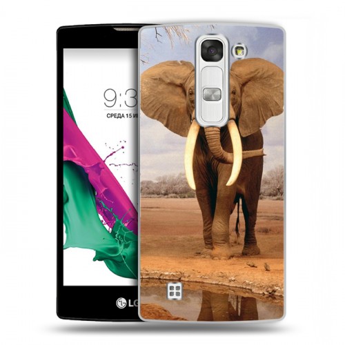 Дизайнерский пластиковый чехол для LG G4c Слоны