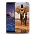 Дизайнерский пластиковый чехол для Nokia 7 Plus Слоны