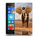 Дизайнерский пластиковый чехол для Microsoft Lumia 435 Слоны