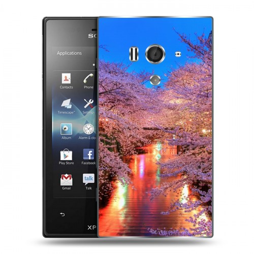 Дизайнерский пластиковый чехол для Sony Xperia acro S Сакура