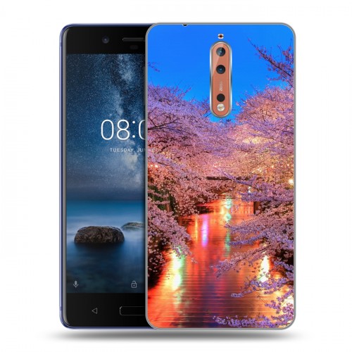 Дизайнерский пластиковый чехол для Nokia 8 Сакура