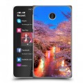 Дизайнерский пластиковый чехол для Nokia X Сакура