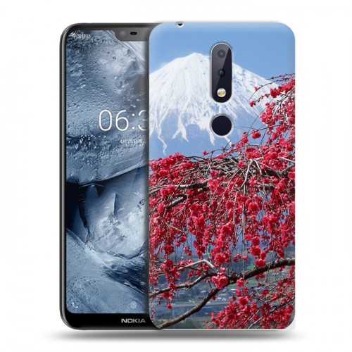 Дизайнерский силиконовый чехол для Nokia 6.1 Plus Сакура