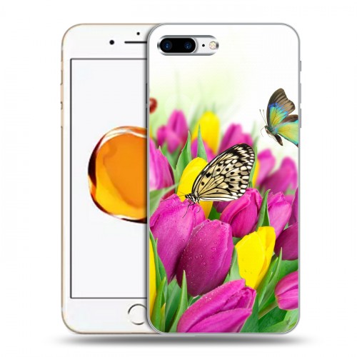 Дизайнерский силиконовый чехол для Iphone 7 Plus / 8 Plus Тюльпаны