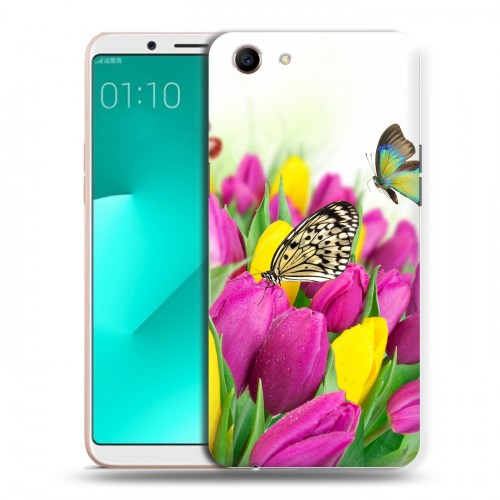 Дизайнерский пластиковый чехол для OPPO A83 Тюльпаны