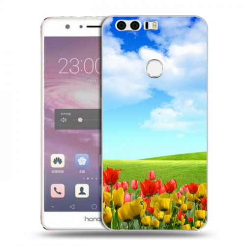 Дизайнерский пластиковый чехол для Huawei Honor 8 Тюльпаны