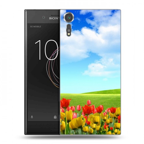 Дизайнерский пластиковый чехол для Sony Xperia XZs Тюльпаны