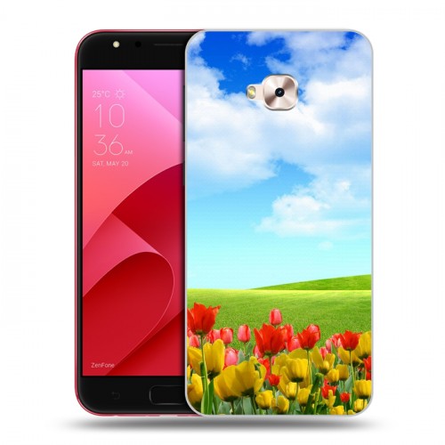 Дизайнерский пластиковый чехол для ASUS ZenFone 4 Selfie Pro Тюльпаны