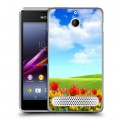 Дизайнерский силиконовый чехол для Sony Xperia E1 Тюльпаны