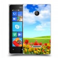 Дизайнерский пластиковый чехол для Microsoft Lumia 435 Тюльпаны