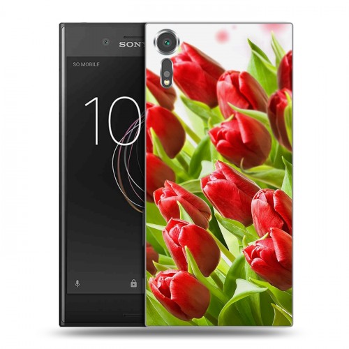 Дизайнерский пластиковый чехол для Sony Xperia XZs Тюльпаны