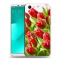 Дизайнерский пластиковый чехол для OPPO A83 Тюльпаны