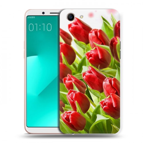 Дизайнерский пластиковый чехол для OPPO A83 Тюльпаны