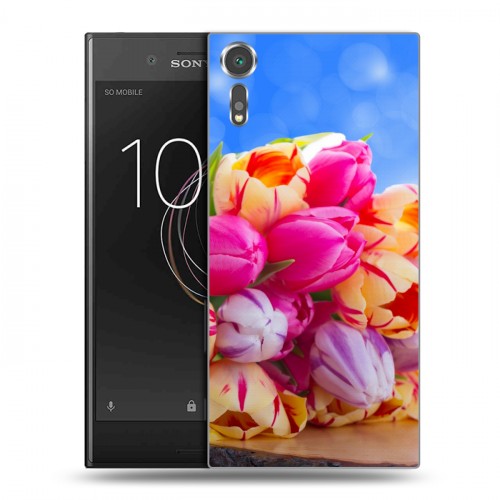 Дизайнерский пластиковый чехол для Sony Xperia XZs Тюльпаны