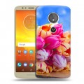 Дизайнерский пластиковый чехол для Motorola Moto E5 Тюльпаны