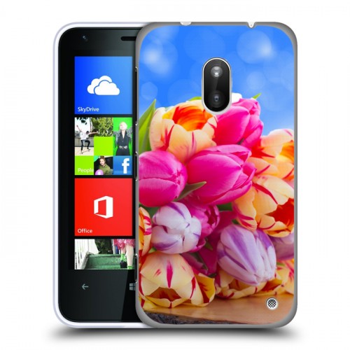 Дизайнерский пластиковый чехол для Nokia Lumia 620 Тюльпаны